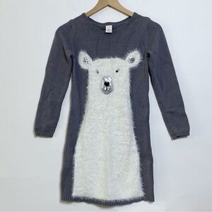 Gymboree Gray Polar Bear Long Sleeve Girls Dress 12